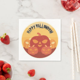 Prettig Halloween! Pompoenen Papieren Servet