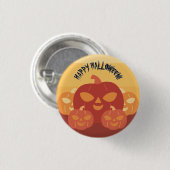 Prettig Halloween! Pompoenen Ronde Button 3,2 Cm (Voorkant /achterkant)