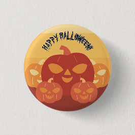 Prettig Halloween! Pompoenen Ronde Button 3,2 Cm