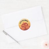 Prettig Halloween! Pompoenen Ronde Sticker (Envelop)