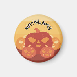 Prettig Halloween! Pompoenmagneet Magneet