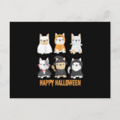 Prettig Halloween Pug Honden Cute Franse Bulldog L Feestdagenkaart (Voorkant)