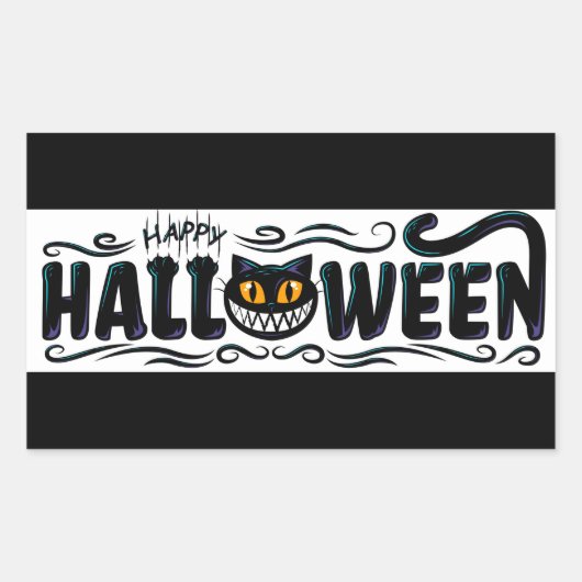 Prettig Halloween Rechthoekige Sticker (Voorkant)