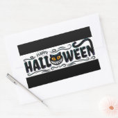 Prettig Halloween Rechthoekige Sticker (Envelop)