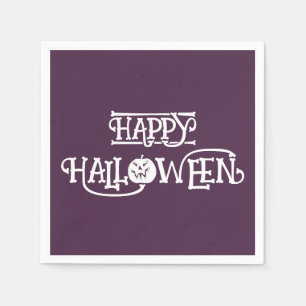 'Prettig Halloween' Rijk Diep Pr Plum Feest Servet