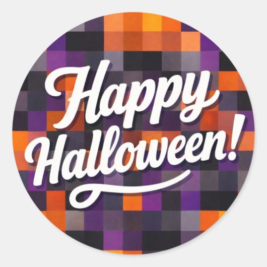 Prettig Halloween Ronde Sticker (Voorkant)