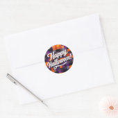 Prettig Halloween Ronde Sticker (Envelop)