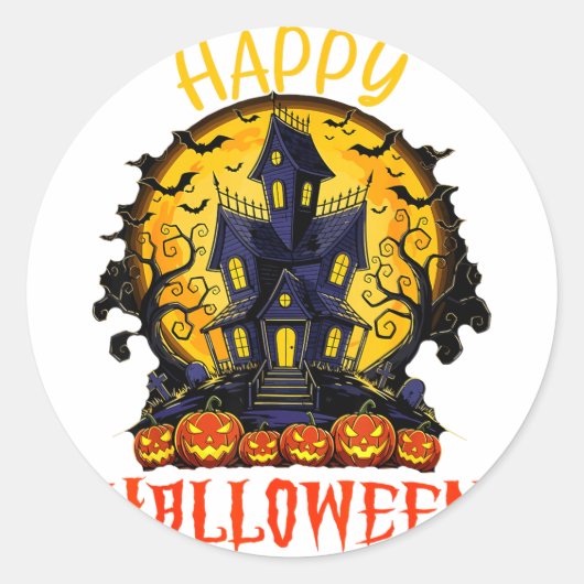 Prettig Halloween Ronde Sticker (Voorkant)