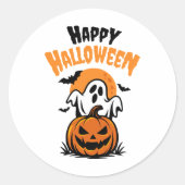 Prettig Halloween Ronde Sticker (Voorkant)