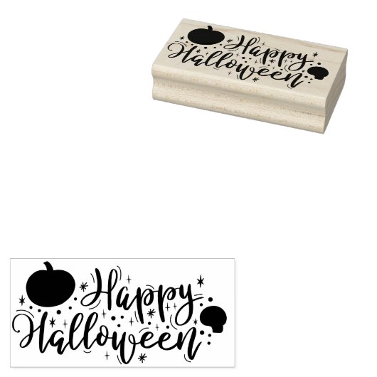 Prettig Halloween Rubberstempel (Gestempeld)