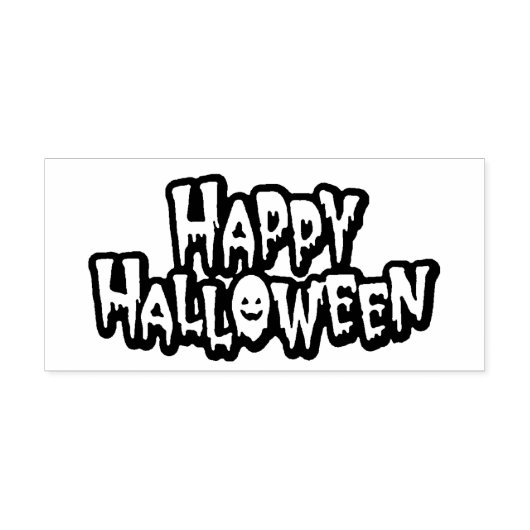 Prettig Halloween Rubberstempel (Afrduk)
