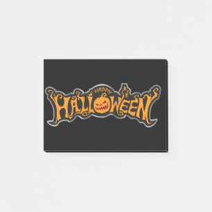 Prettig Halloween Ruby Eye Pompoen Zilveren Frame Post-it® Notes