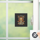 Prettig Halloween Schedel Mohawk Zonnebril Pompoen Raamsticker (Huis)