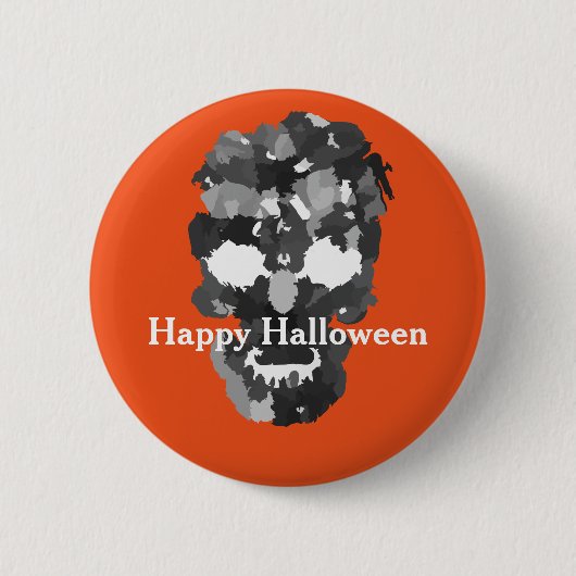 Prettig Halloween-schedel Ronde Button 5,7 Cm (Voorkant)