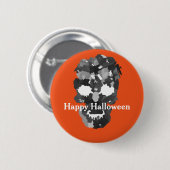Prettig Halloween-schedel Ronde Button 5,7 Cm (Voorkant /achterkant)
