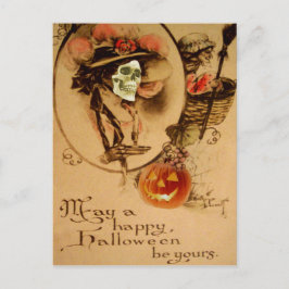 Prettig Halloween Schedel Zombie Ondoden Jack O La Briefkaart