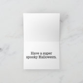 Prettig Halloween | Sinuister Pompoen Illustratie Kaart (Binnen)