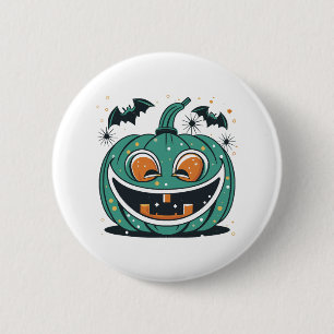 Prettig Halloween! Snij een pompoen! Ronde Button 5,7 Cm