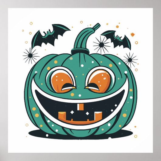 Prettig Halloween! Snij een pompoen uit! Poster (Voorkant)