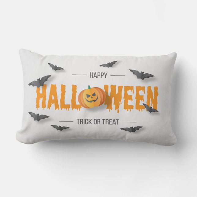 Prettig Halloween snoep of een leuke verrassing Kussen (Voorkant)