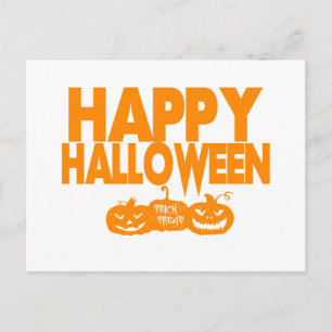 Prettig Halloween Snoep of een Leven Pompoenen Feestdagenkaart