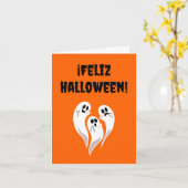 Prettig Halloween (Spaans Halloween) Kaart (Gele Bloem)