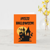 Prettig Halloween (Spaans Halloween) Kaart (Gele Bloem)