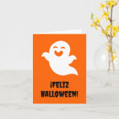 Prettig Halloween (Spaanse Halloween) Kaart (Gele Bloem)