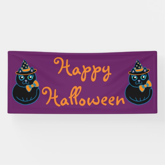 Prettig Halloween-spandoek Spandoek (Horizontaal)