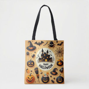 Prettig Halloween Speleng Makkelijk Spookhuis & Hu Tote Bag