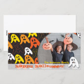 Prettig Halloween Spelunkende Geesten Kinderfoto Feestdagenkaart (Voorkant / Achterkant)