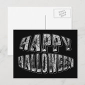 Prettig Halloween Spinnen & Spinnenweb Tekst Postk Briefkaart (Voorkant / Achterkant)