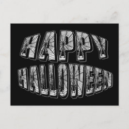 Prettig Halloween Spinnen & Spinnenweb Tekst Postk Briefkaart