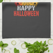 Prettig Halloween Spinnenweb Vectorontwerp Theedoek (Gevouwen)