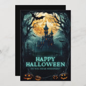 Prettig Halloween Spoken Huis Feestdagenkaart (Voorkant / Achterkant)