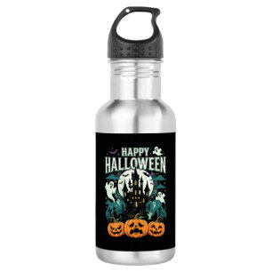 Prettig Halloween Spoken Kasteel spoken en Pompoen Waterfles