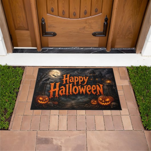 Prettig Halloween Spokenhuis Deurmat (Buiten)