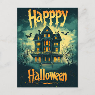 Prettig Halloween Spokenhuis Feestdagenkaart
