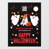 Prettig Halloween Spokenstoren Aangepaste Griezeld Raamsticker (Vel)