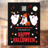 Prettig Halloween Spokenstoren Aangepaste Griezeld Raamsticker (Vel 2)