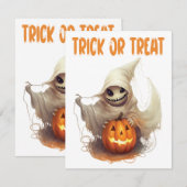 Prettig Halloween-spook Notitiekaartje (Voorkant / Achterkant)