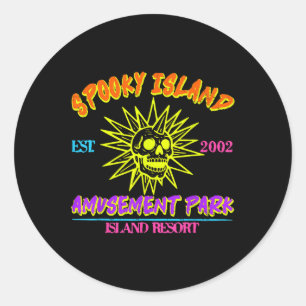 Prettig Halloween Spookachtig Eiland Est 2002 Pret Ronde Sticker
