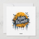 prettig Halloween spookhuis Feestdagenkaart (Achterkant)