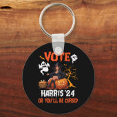 Prettig Halloween Stem Harris 2024 Of Anders B Sleutelhanger (Voorkant)