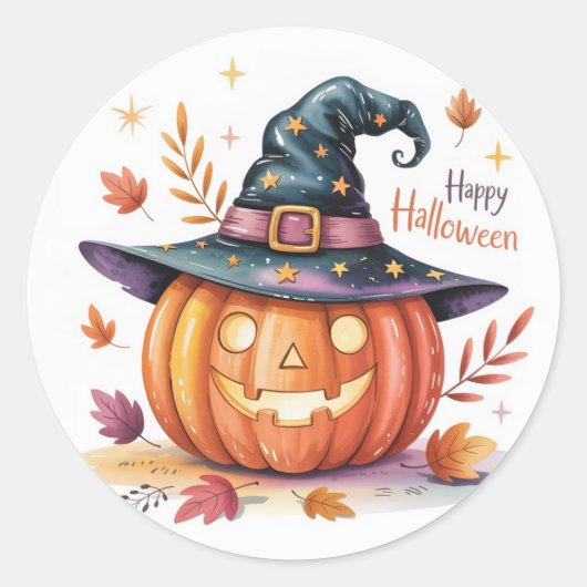 Prettig Halloween Sticker voor bedrijven (Voorkant)