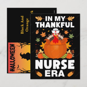 Prettig Halloween Thanksgiving Kerstvakantie Feestdagenkaart
