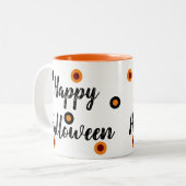 Prettig Halloween :-) Tweekleurige Koffiemok (Voorkant links)