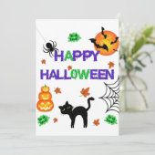 Prettig Halloween uitnodiging (Staand voorkant)