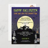 'Prettig Halloween' uitnodigingskaart Uitnodiging Briefkaart (Voorkant / Achterkant)