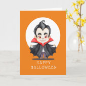 Prettig Halloween - Vampierkaart Kaart (Gele Bloem)